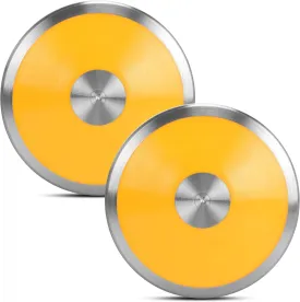 1 kg Sports Training Discus 2 Pcs for Girls Boys School Track and Field, 1kg Nylon Discus with Steel Rim and Center, Men Women Discuses Outdoor Practice Throwing