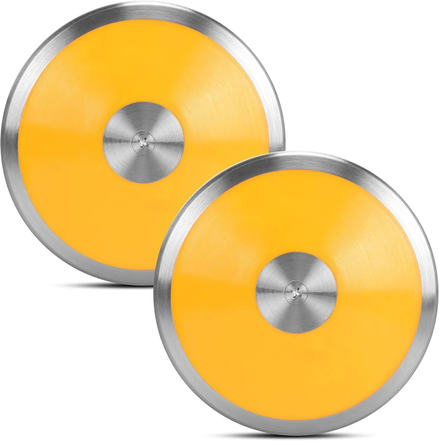 1 kg Sports Training Discus 2 Pcs for Girls Boys School Track and Field, 1kg Nylon Discus with Steel Rim and Center, Men Women Discuses Outdoor Practice Throwing