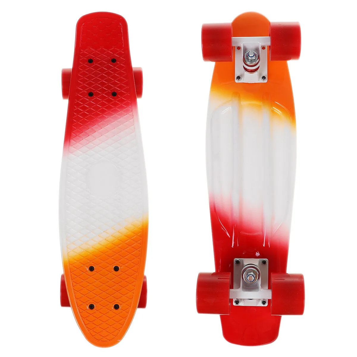 22 Inch Plastic Mini Cruiser Skateboard Long Board Banana Retro Skate Longboard Graphic Printed Children's Scooter