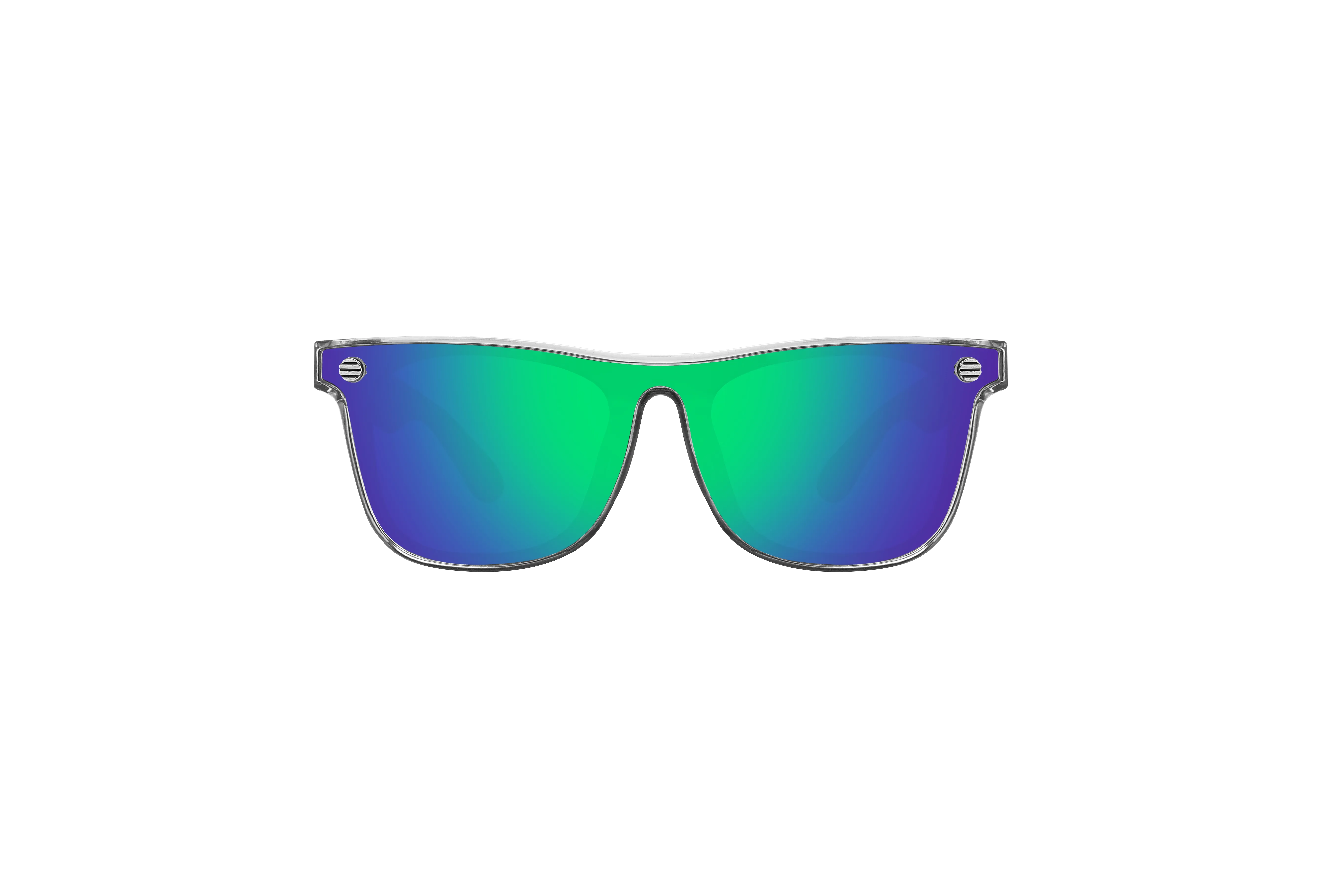 59251-CLR - Retro Trendy Sunglasses w/Clear Colored Frames