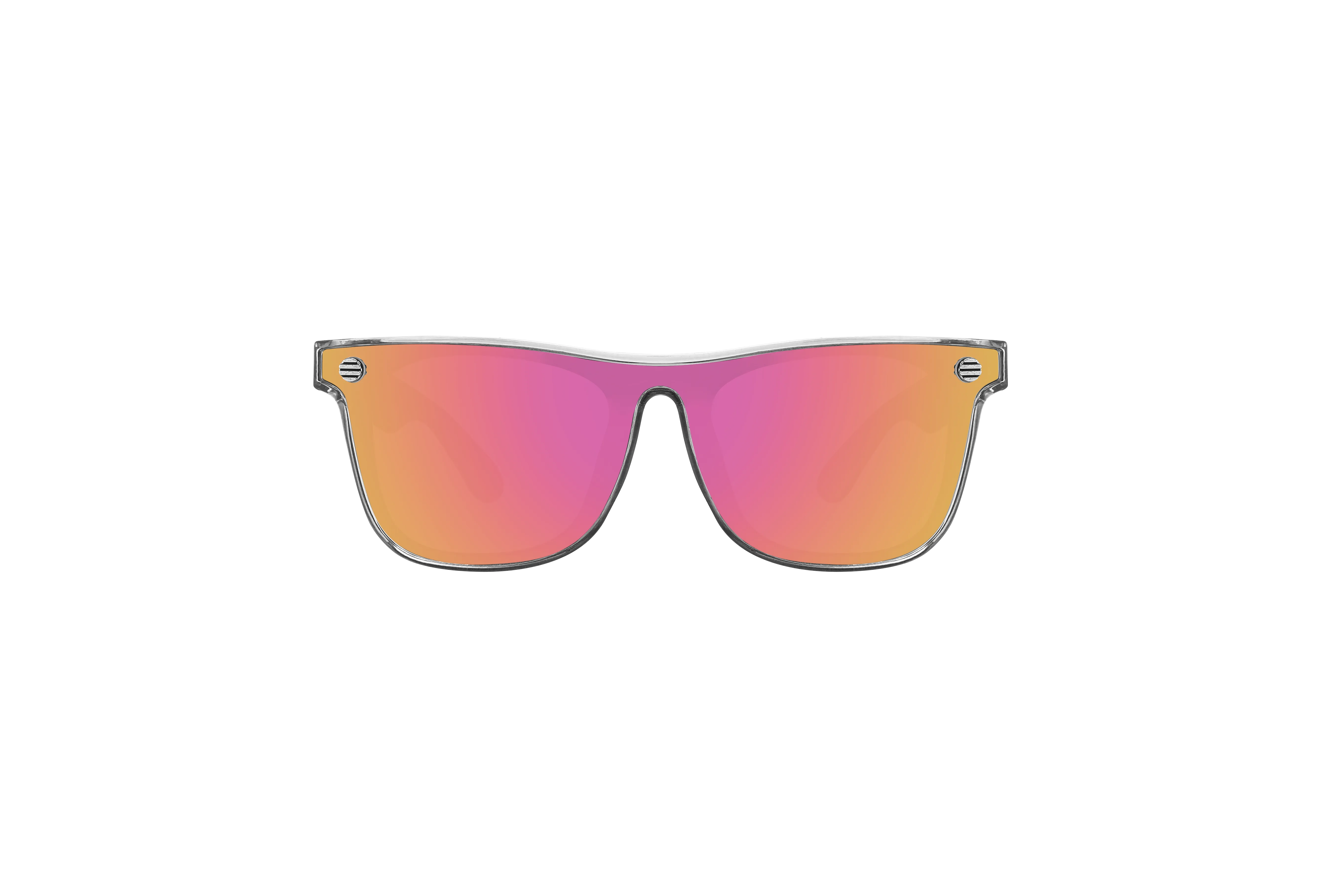 59251-CLR - Retro Trendy Sunglasses w/Clear Colored Frames