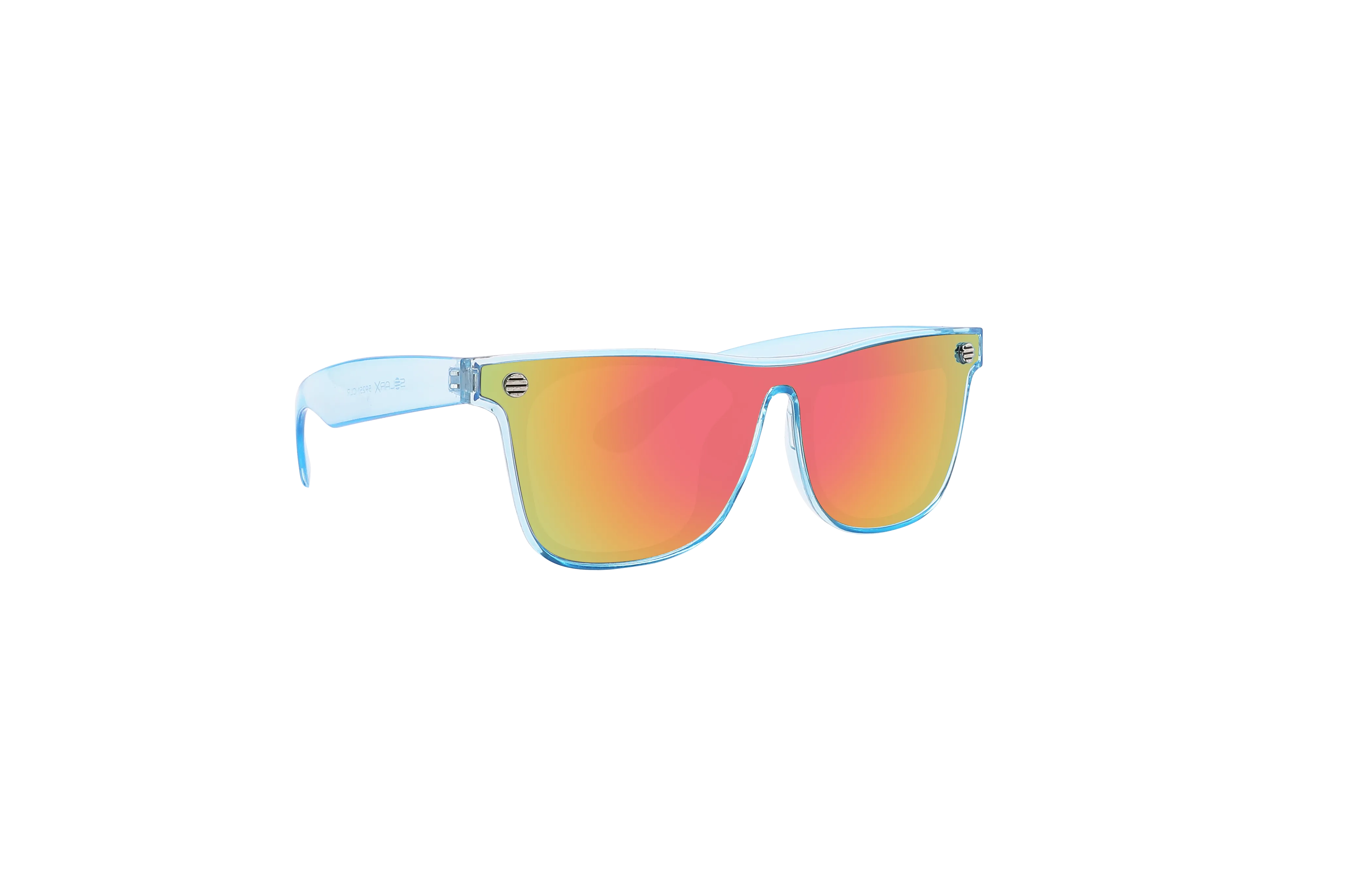 59251-CLR - Retro Trendy Sunglasses w/Clear Colored Frames