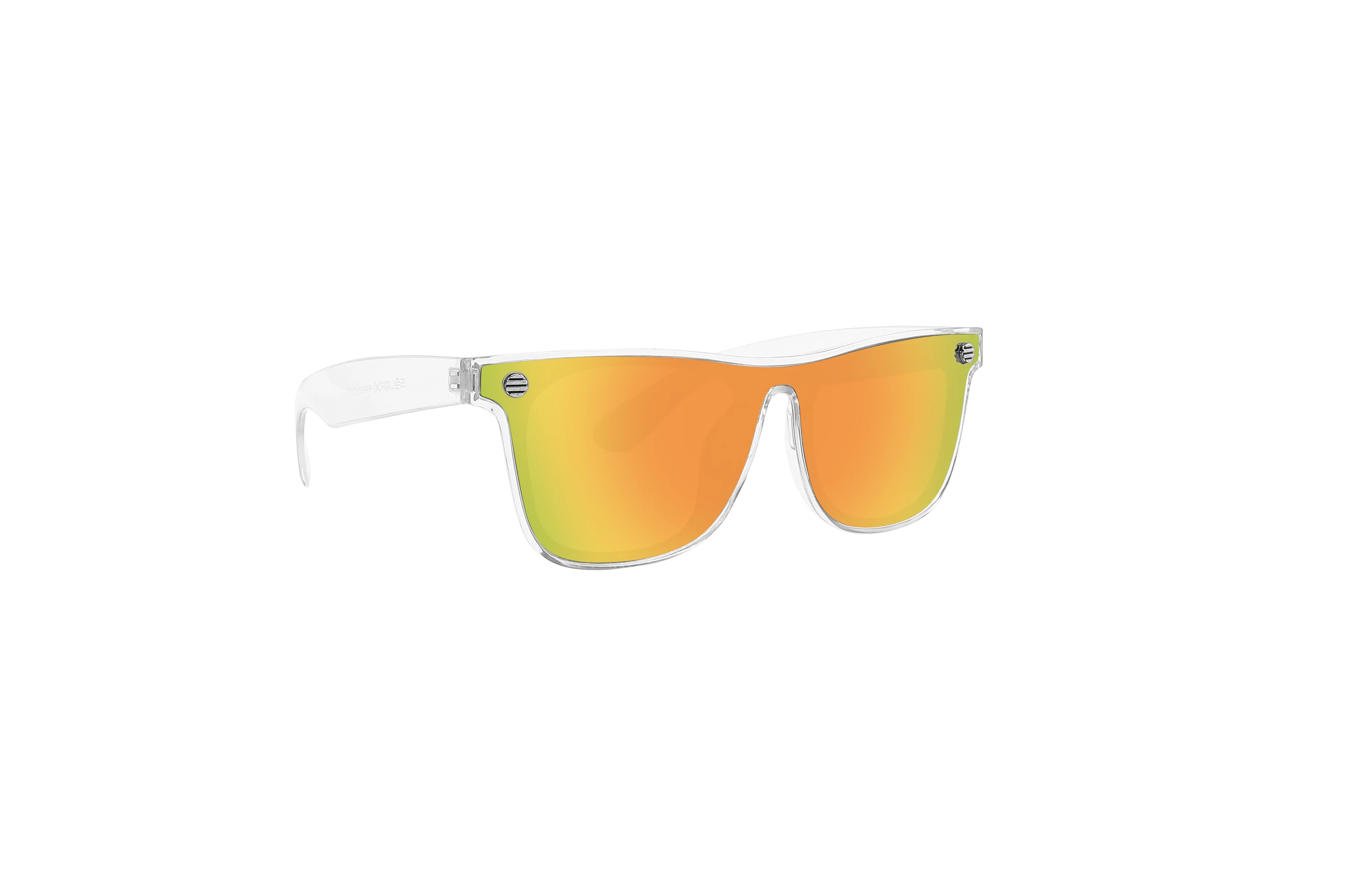 59251-CLR - Retro Trendy Sunglasses w/Clear Colored Frames