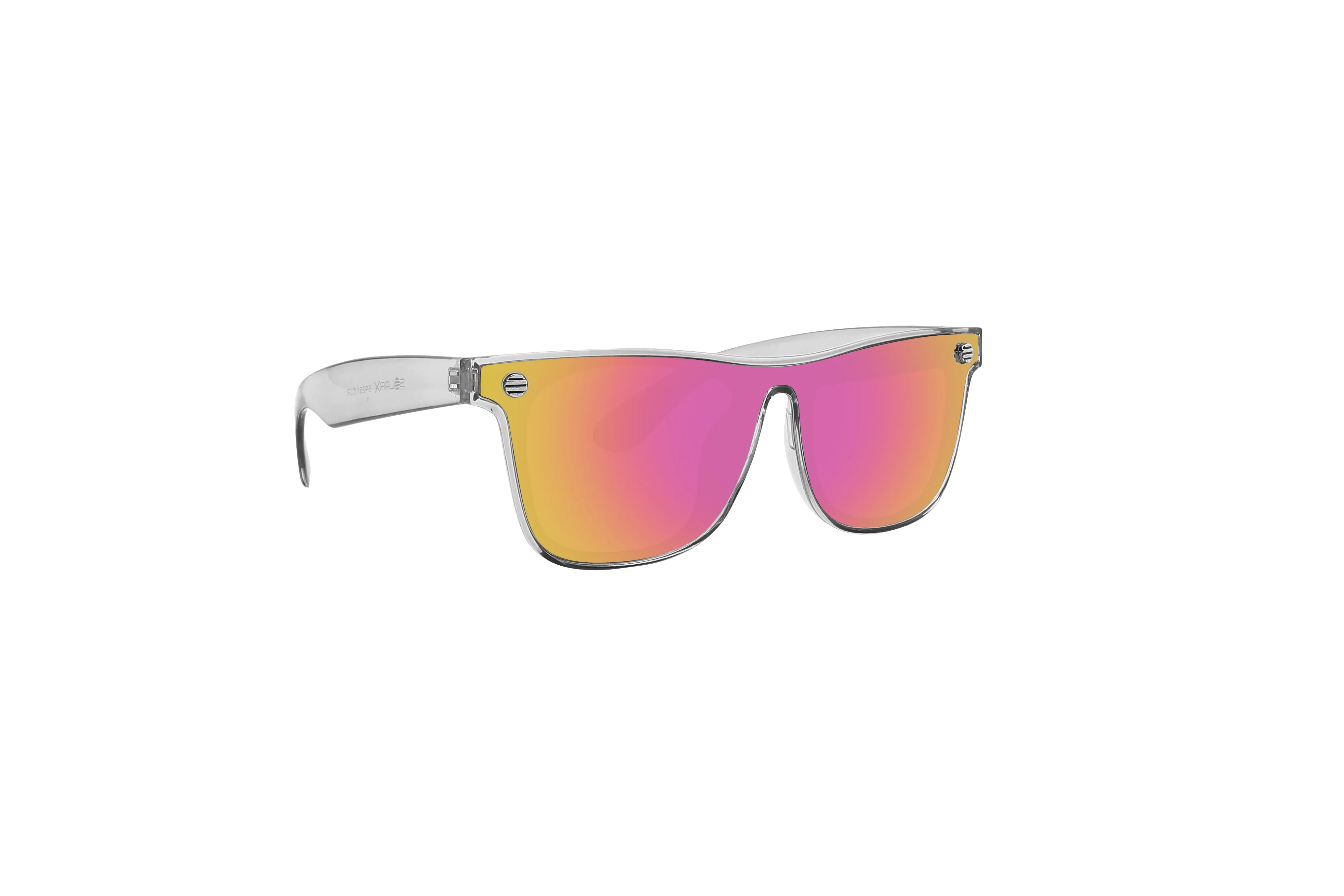 59251-CLR - Retro Trendy Sunglasses w/Clear Colored Frames
