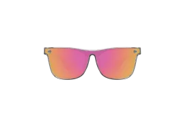 59251-CLR - Retro Trendy Sunglasses w/Clear Colored Frames