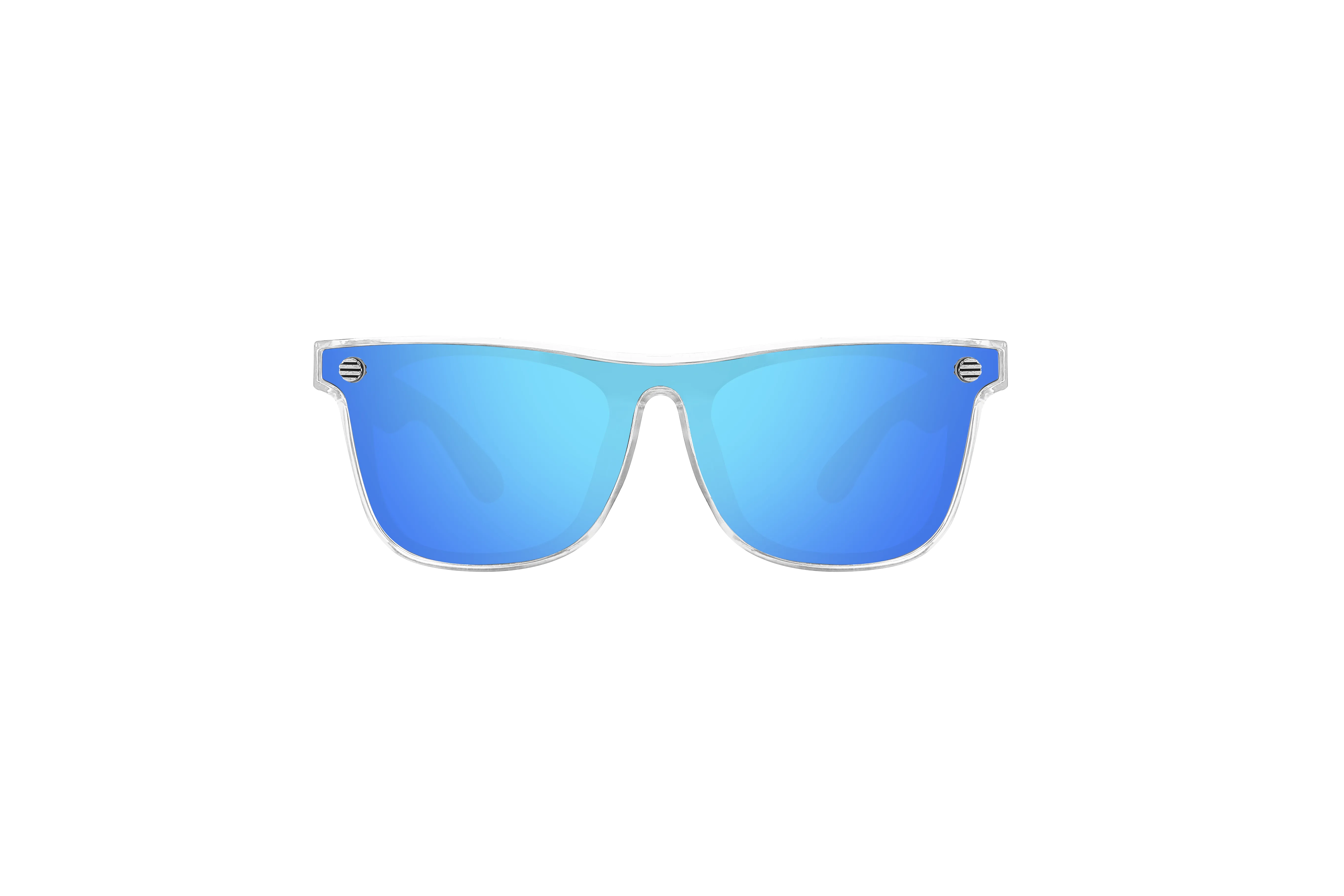 59251-CLR - Retro Trendy Sunglasses w/Clear Colored Frames