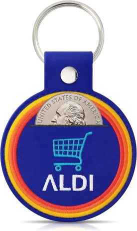 Aldi Quarter Keychain Holder  Key Ring Aldi Quarter Holder Keychain for Shopping Cart  Coin Keeper  Fits Aldi, Laundry