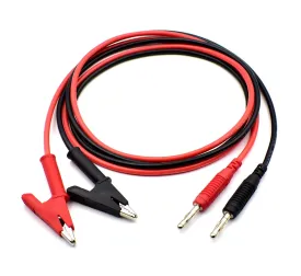 Alligator clips to Banana plug (1m)