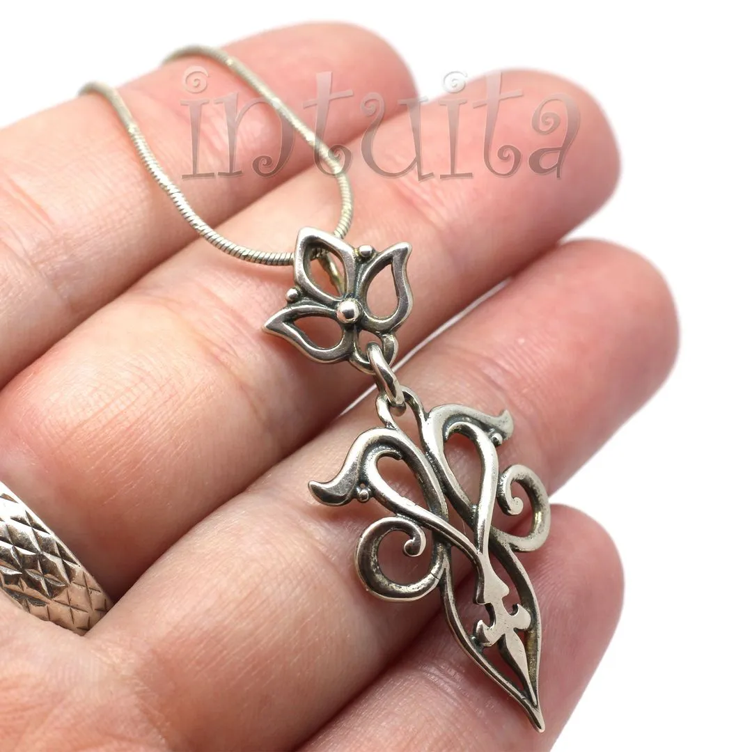 Art Nouveau Design Handmade Sterling Silver Earrings, Pendant, Bracelet, Rings