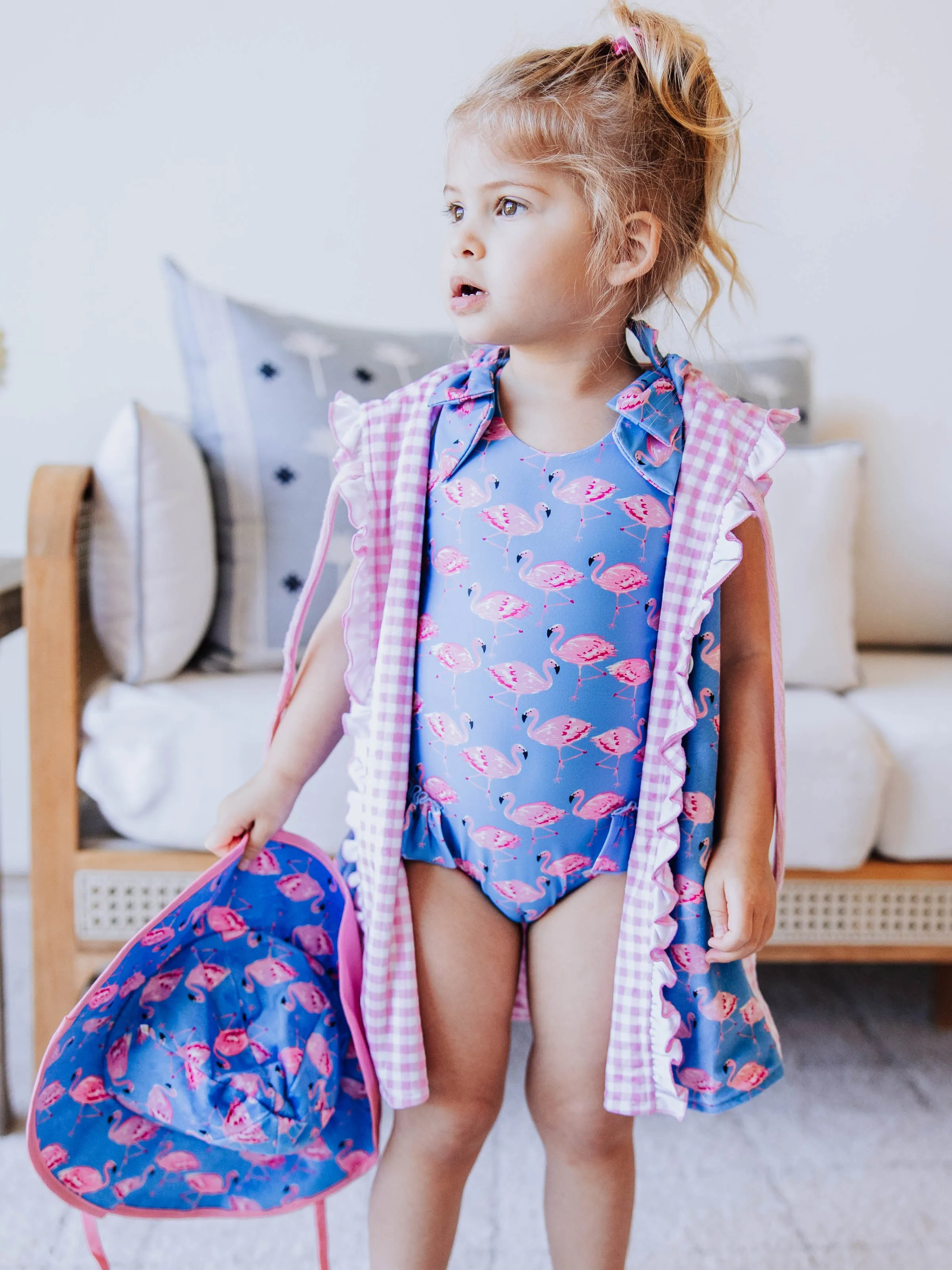 Baby Sunhat - Flamingo Blue