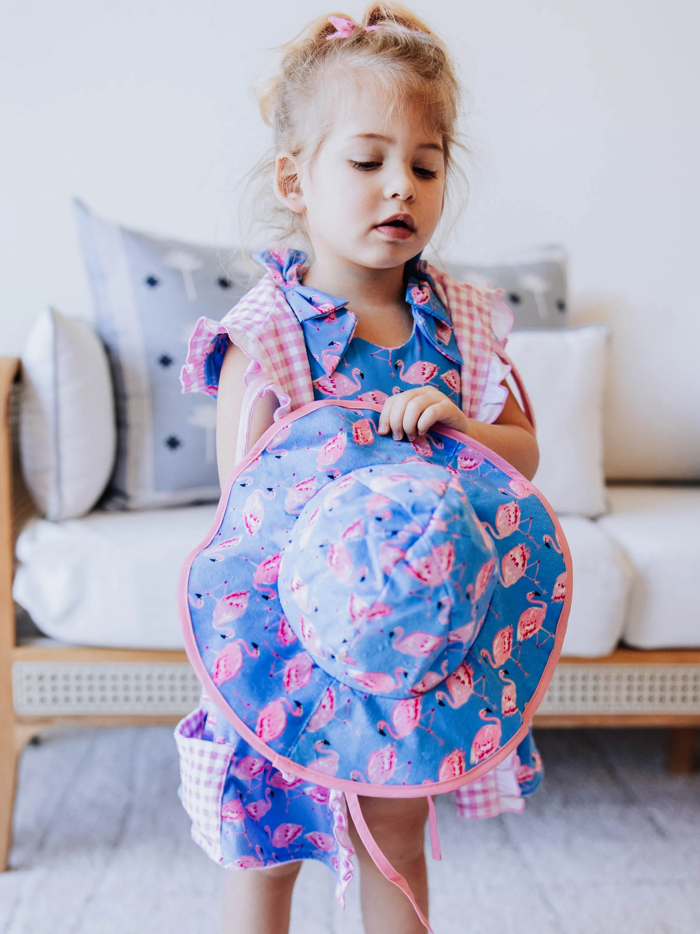 Baby Sunhat - Flamingo Blue