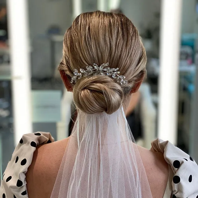 Bridal Crystal Hair Piece - Ebony