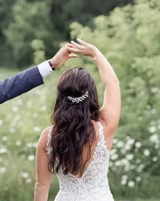 Bridal Crystal Hair Piece - Ebony