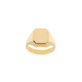 Chunky Gold Signet Ring | Genuine 14K Gold