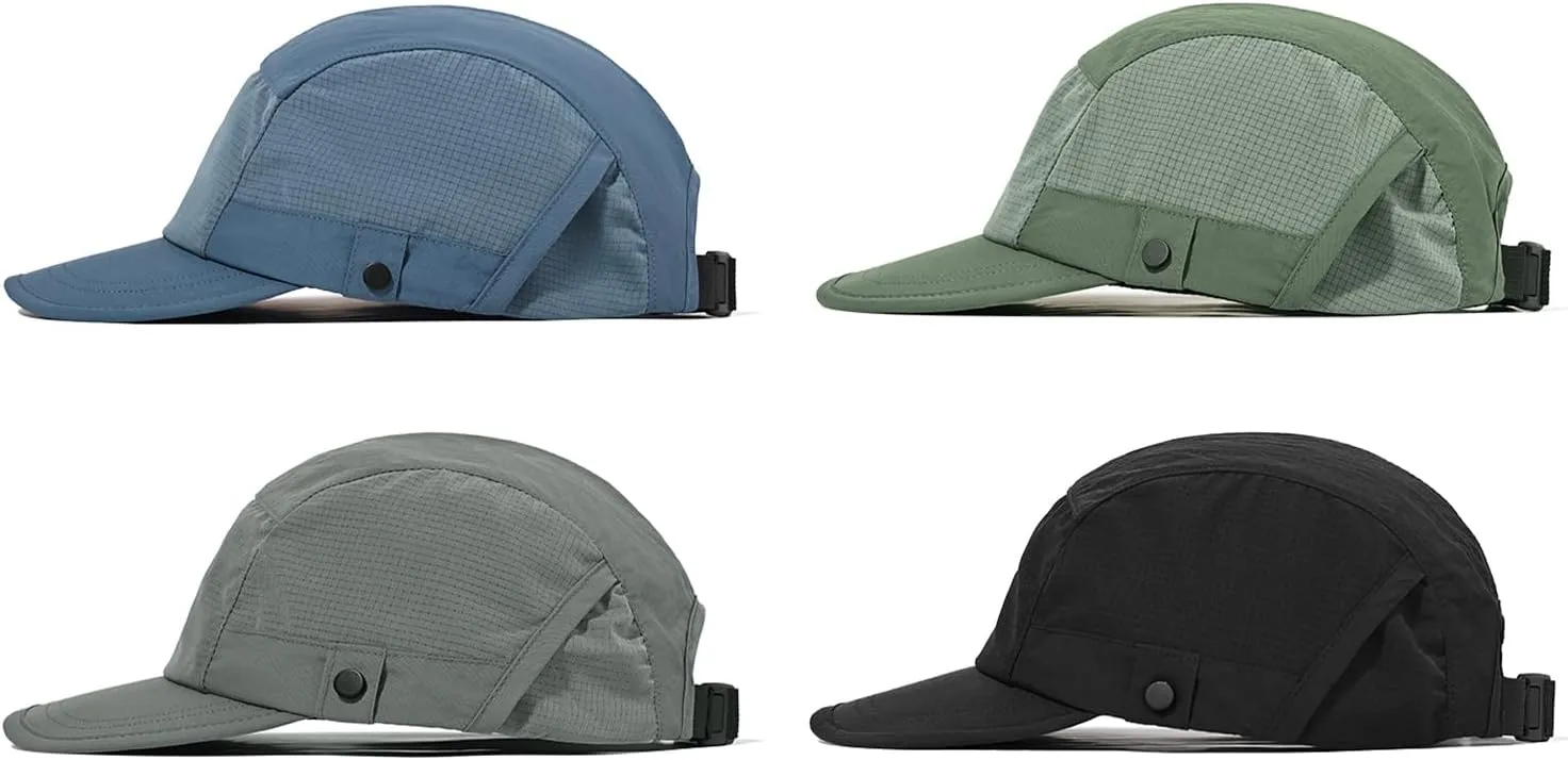 Clakllie Quick Dry 5 Panel Hat Casual Flat Brim Baseball Cap Soft Top Golf Dad Hats Urban Street Trucker Snapback Hat