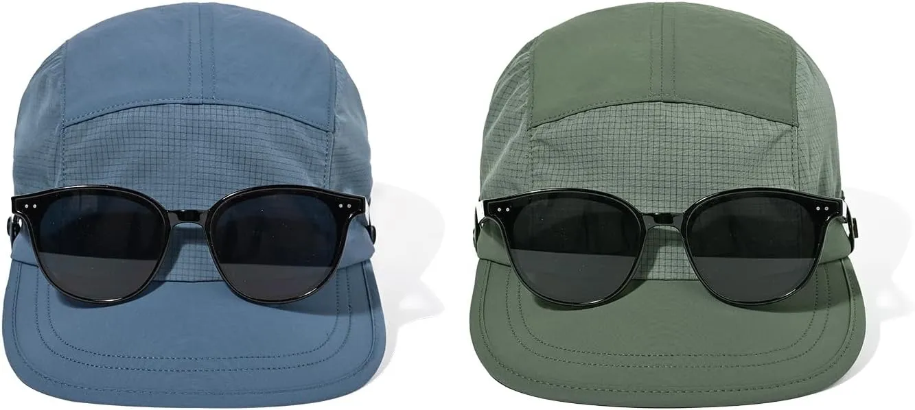 Clakllie Quick Dry 5 Panel Hat Casual Flat Brim Baseball Cap Soft Top Golf Dad Hats Urban Street Trucker Snapback Hat