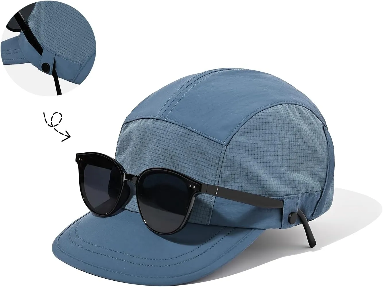 Clakllie Quick Dry 5 Panel Hat Casual Flat Brim Baseball Cap Soft Top Golf Dad Hats Urban Street Trucker Snapback Hat