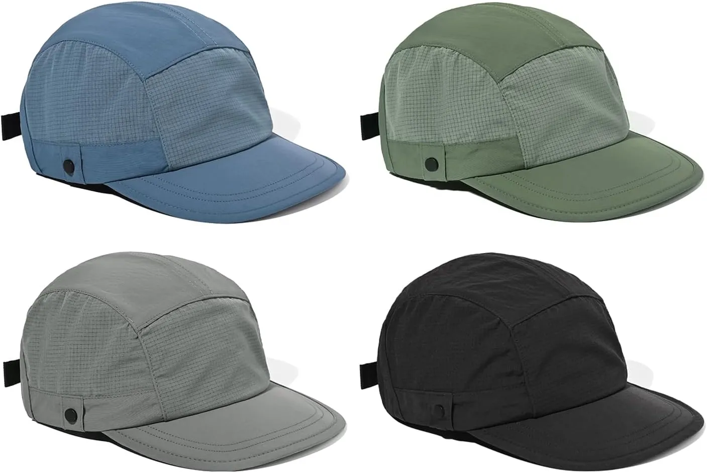 Clakllie Quick Dry 5 Panel Hat Casual Flat Brim Baseball Cap Soft Top Golf Dad Hats Urban Street Trucker Snapback Hat
