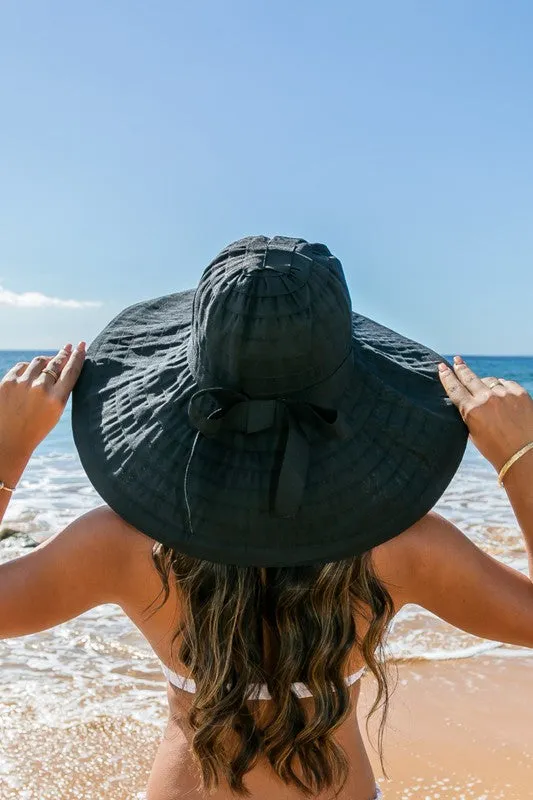 Classic Bow Accent Sunhat Extra Wide Brim *Online Only*