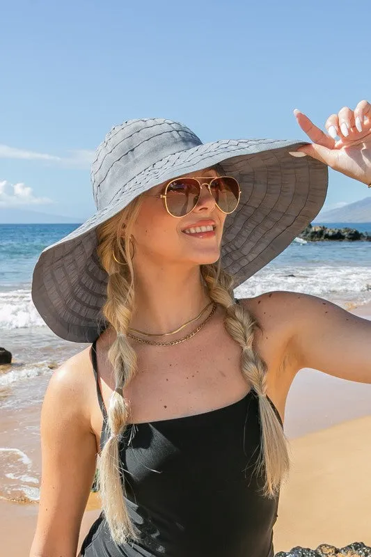 Classic Bow Accent Sunhat Extra Wide Brim *Online Only*