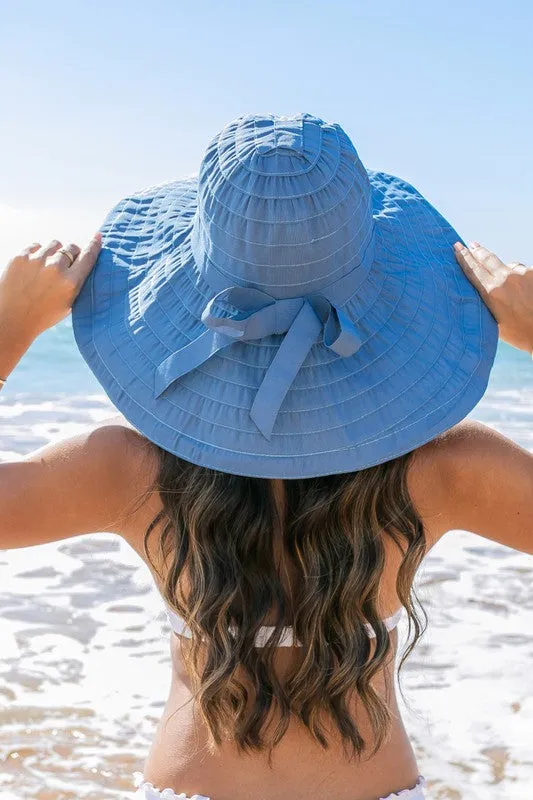 Classic Bow Accent Sunhat Extra Wide Brim *Online Only*
