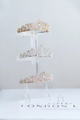 Classic Silver, Gold and Rose Gold Rhinestone Tiara Crown