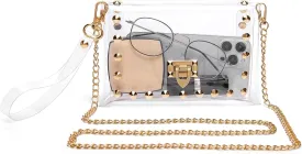 Clear Purse Stadium Approved,Small Clear Crossbody Bag for Women,Fashion See Through Clutch Shoulder Bag