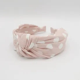 cotton dot headband top knot hairband for women