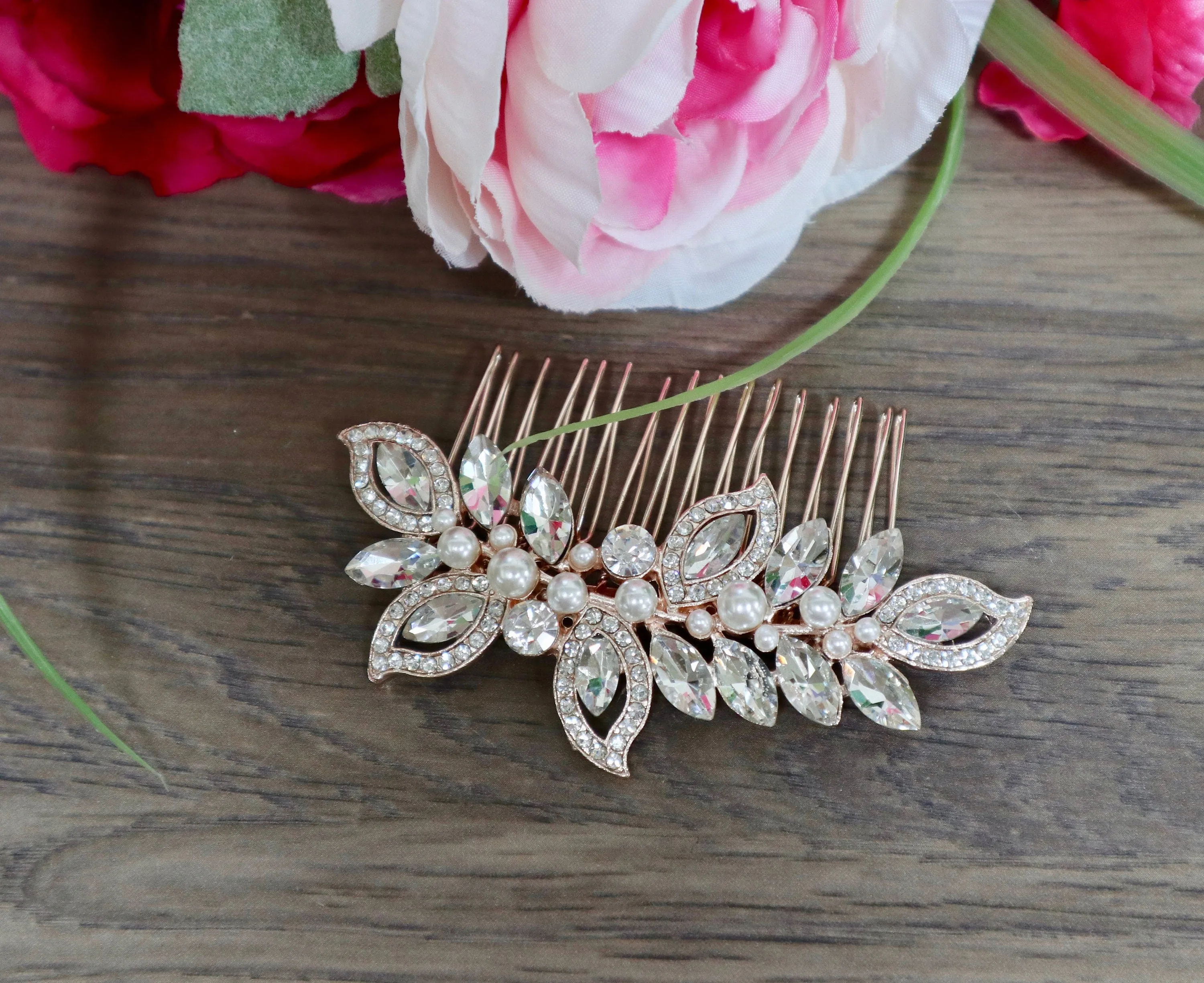 Crystal Hair Piece - Carolyn