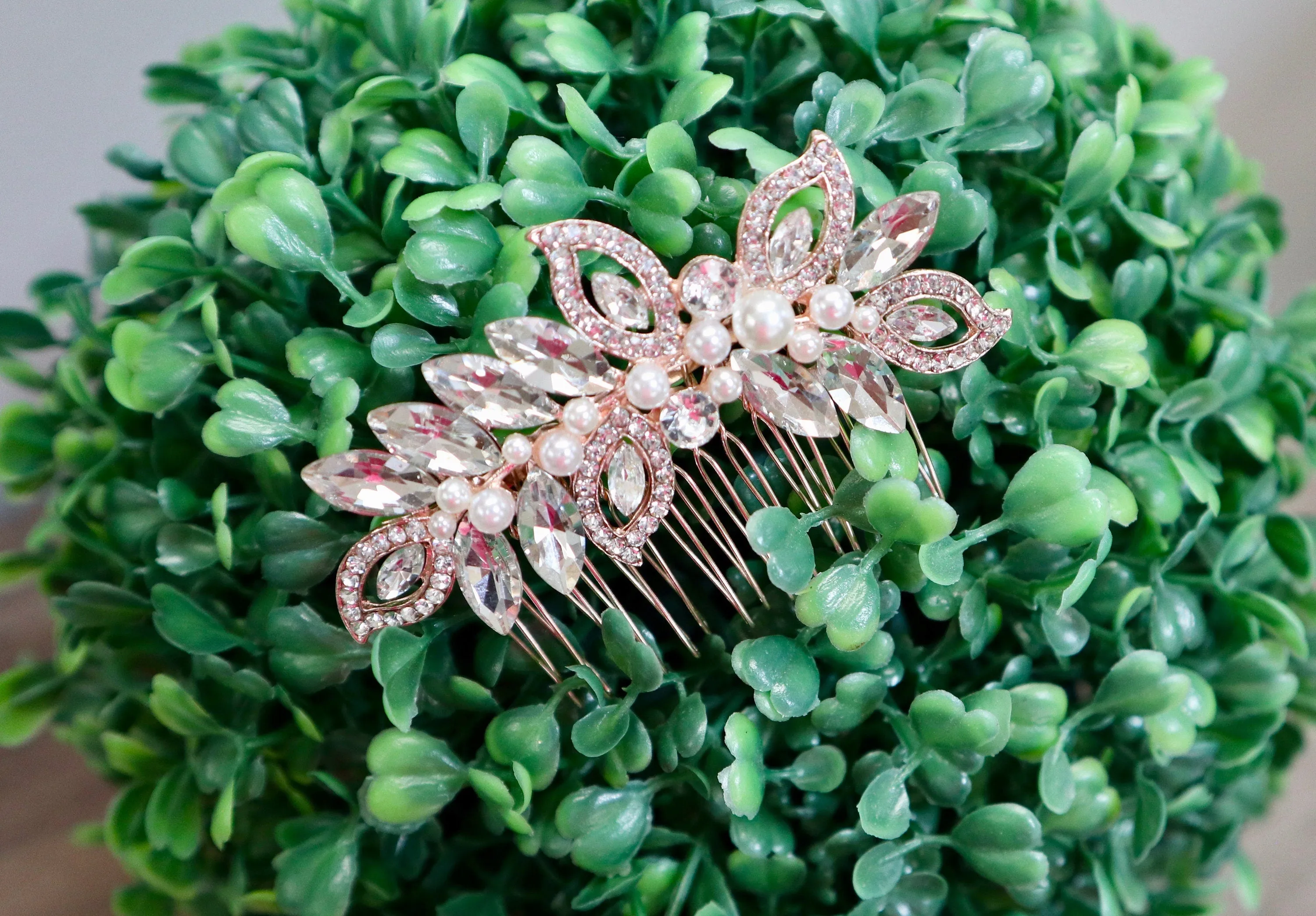 Crystal Hair Piece - Carolyn