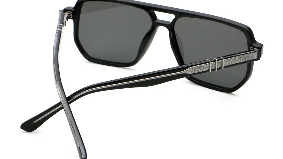 Dash Unisex Retro Square Frame UV400 Aviator Sunglasses