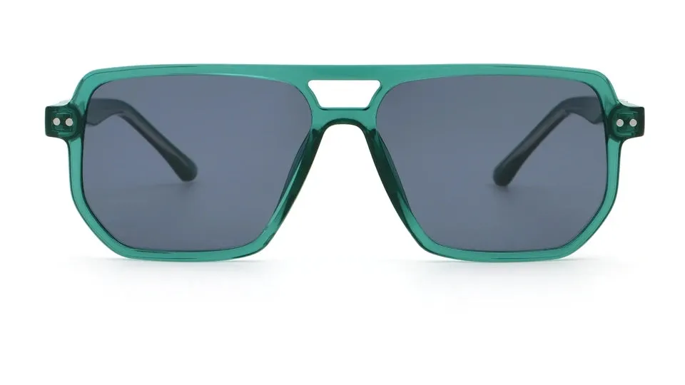 Dash Unisex Retro Square Frame UV400 Aviator Sunglasses
