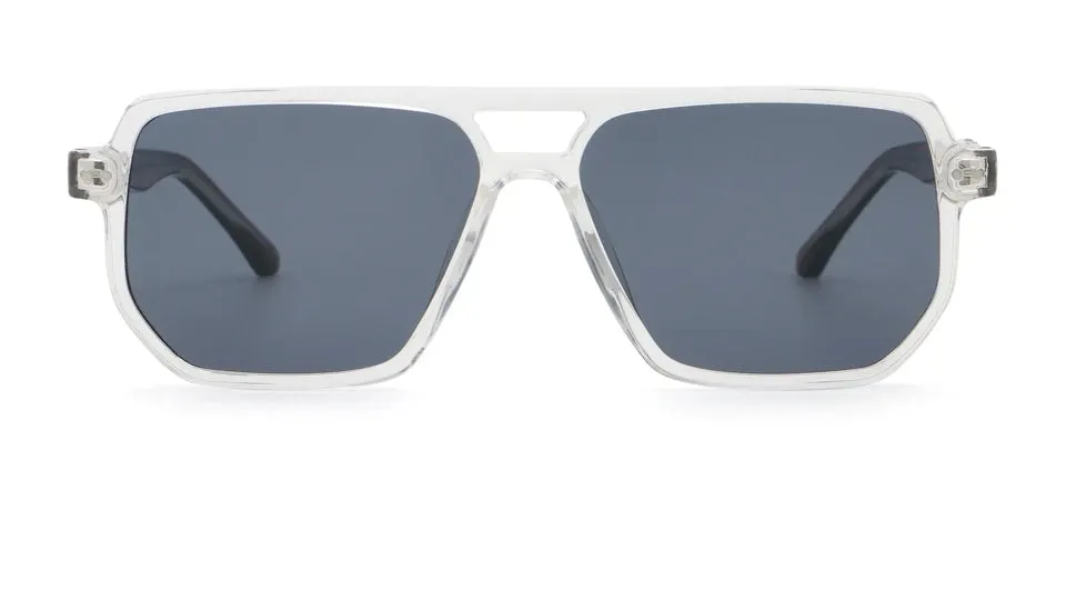 Dash Unisex Retro Square Frame UV400 Aviator Sunglasses