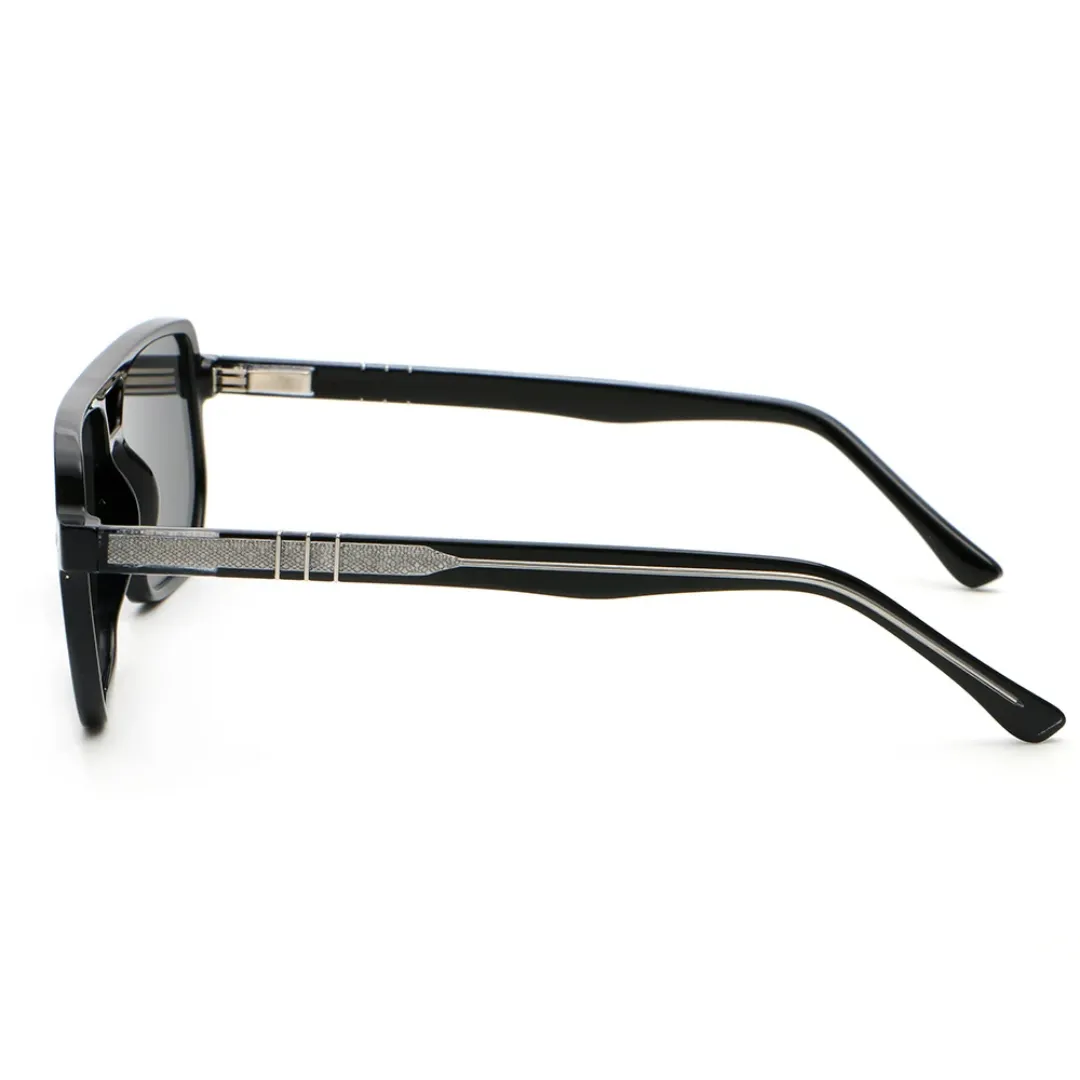 Dash Unisex Retro Square Frame UV400 Aviator Sunglasses