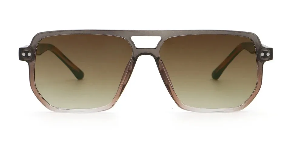 Dash Unisex Retro Square Frame UV400 Aviator Sunglasses