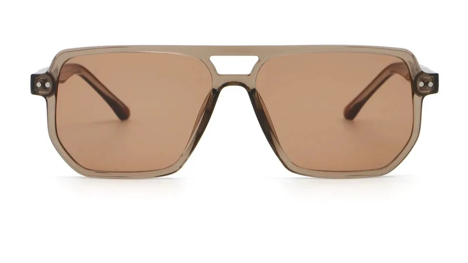 Dash Unisex Retro Square Frame UV400 Aviator Sunglasses
