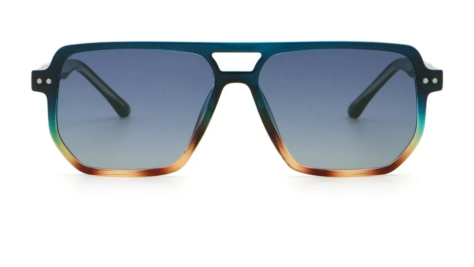 Dash Unisex Retro Square Frame UV400 Aviator Sunglasses