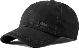 Denim Baseball Cap for Men Vintage Sports Hats Adjustable for Fishing, Camping, Running