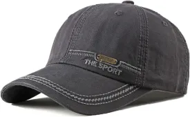 Denim Baseball Cap for Men Vintage Sports Hats Adjustable for Fishing, Camping, Running