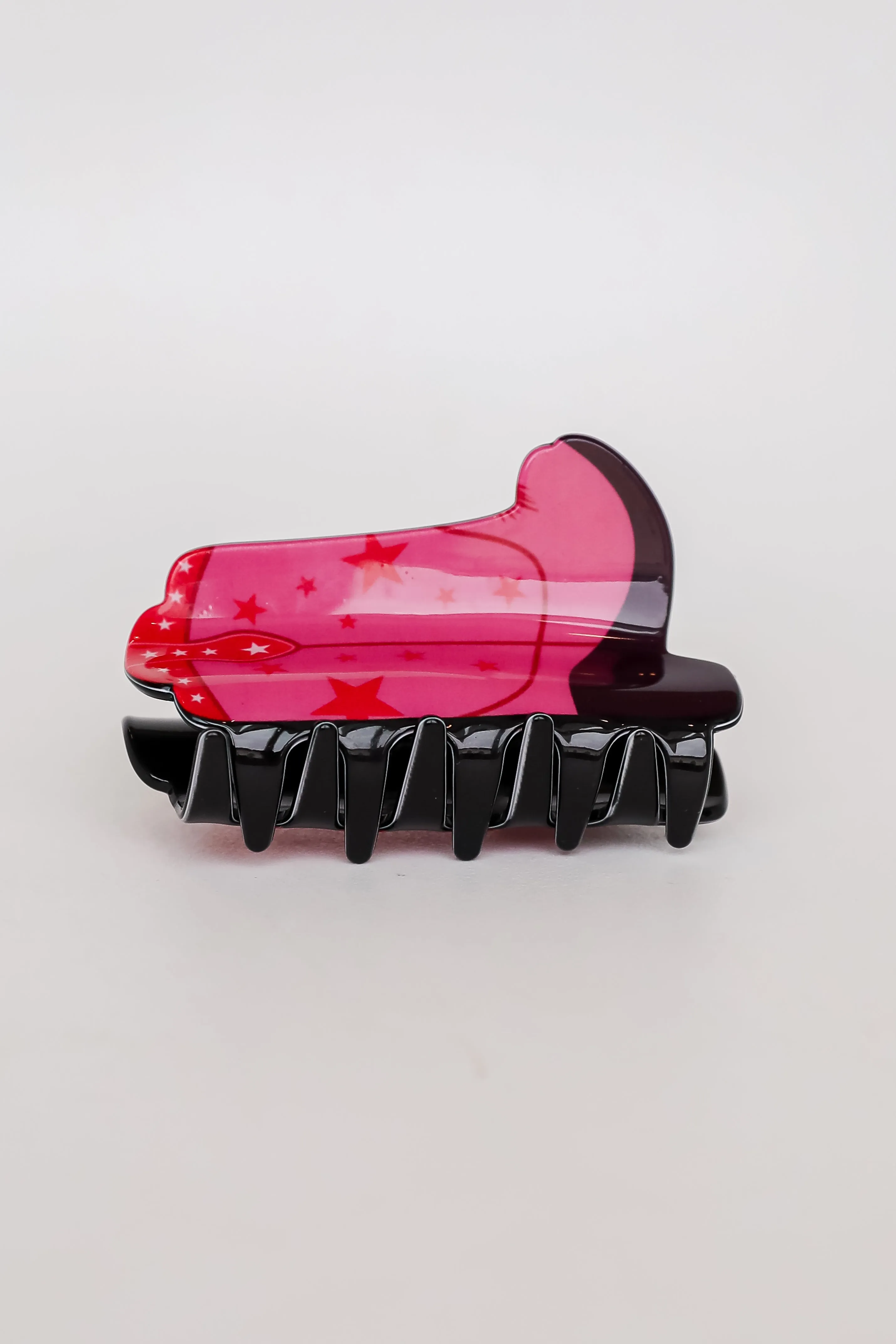 FINAL SALE - Gone Out West Pink Cowboy Boot Claw Hair Clip
