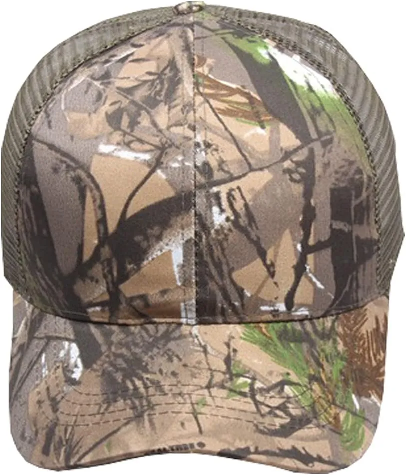 Foetest Adjustable Baseball Cap Camouflage Mesh Hat Sports Net Cap Sport Summer Hat Military Cap