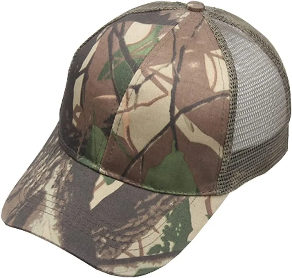 Foetest Adjustable Baseball Cap Camouflage Mesh Hat Sports Net Cap Sport Summer Hat Military Cap
