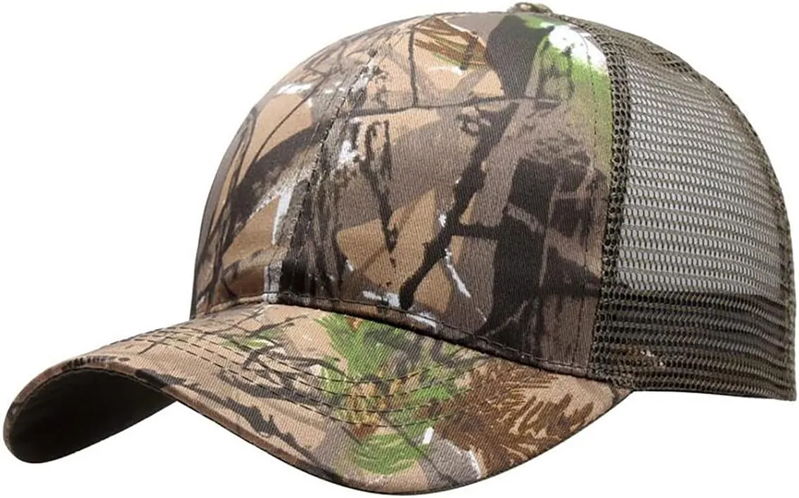 Foetest Adjustable Baseball Cap Camouflage Mesh Hat Sports Net Cap Sport Summer Hat Military Cap