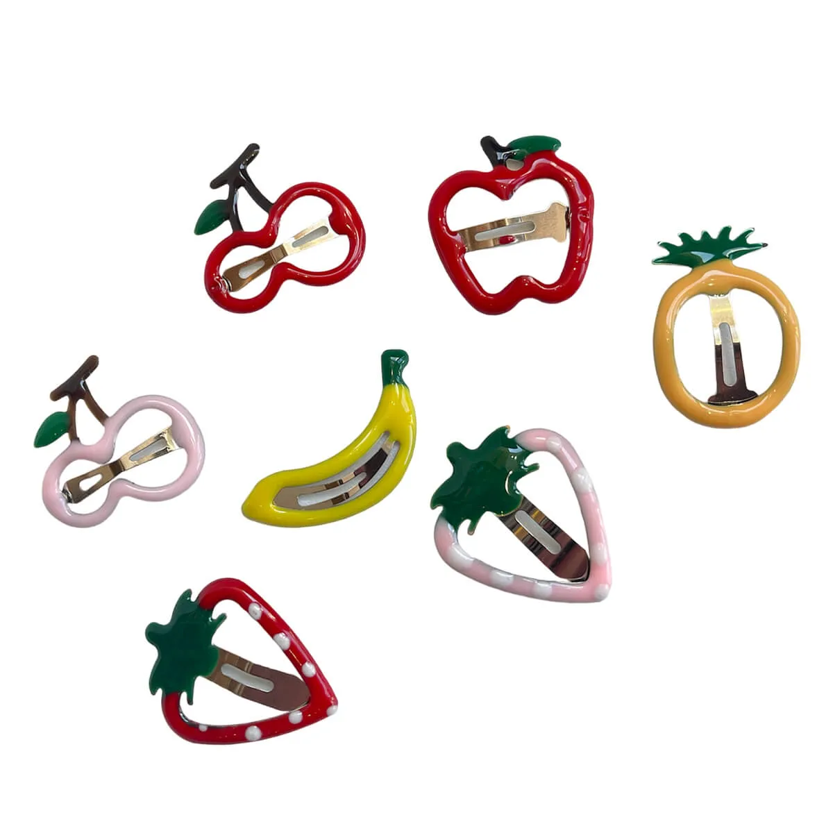 Fruits Mini Enamelled Hair Clips in Various Designs by Hello Sakura