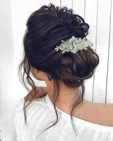 Gold Crystal Hair Comb - Nina