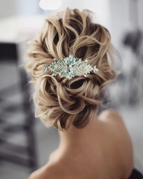 Gold Crystal Hair Comb - Nina