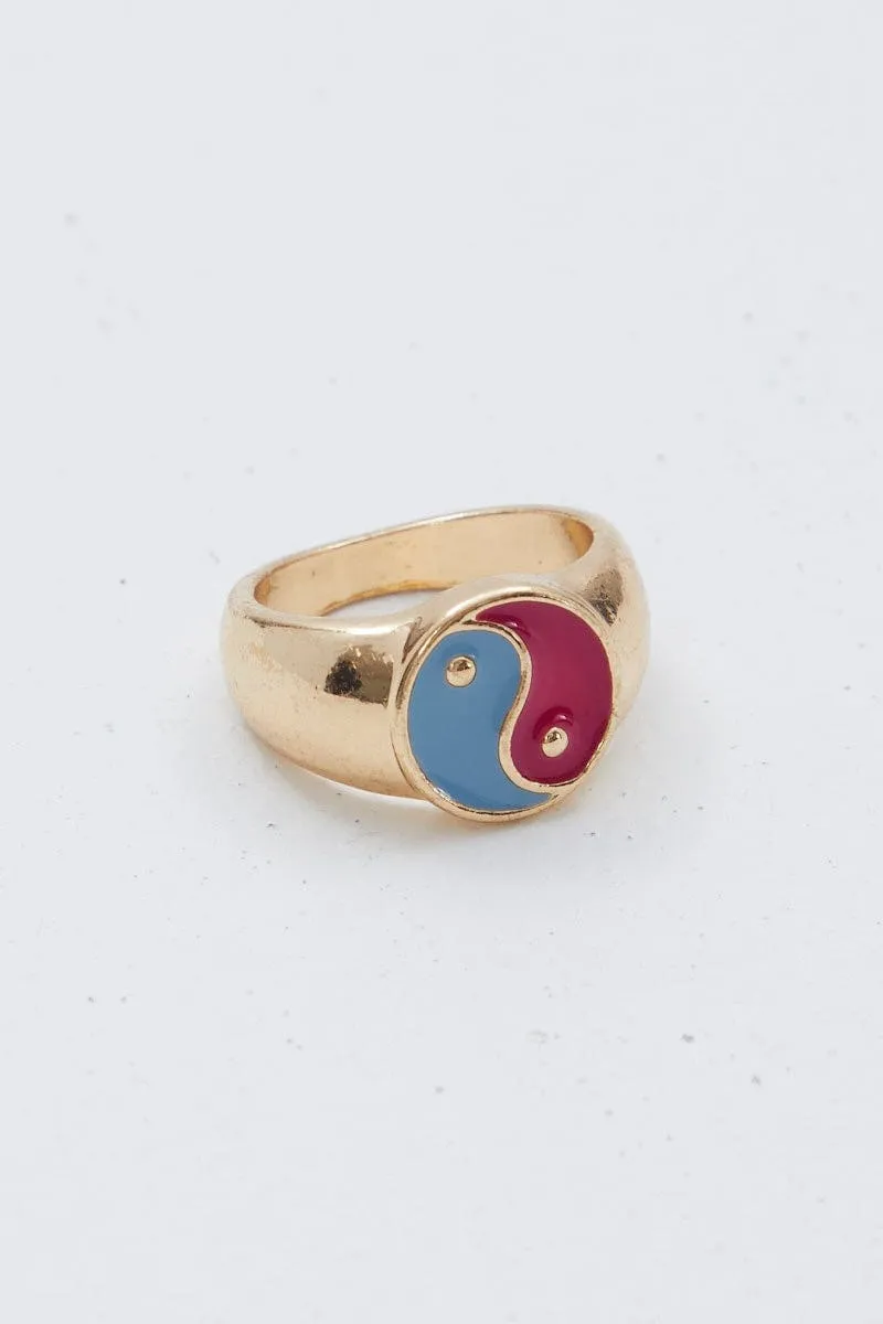 Gold Yin Yang Ring