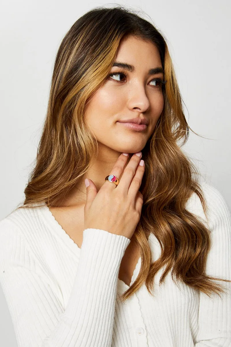 Gold Yin Yang Ring