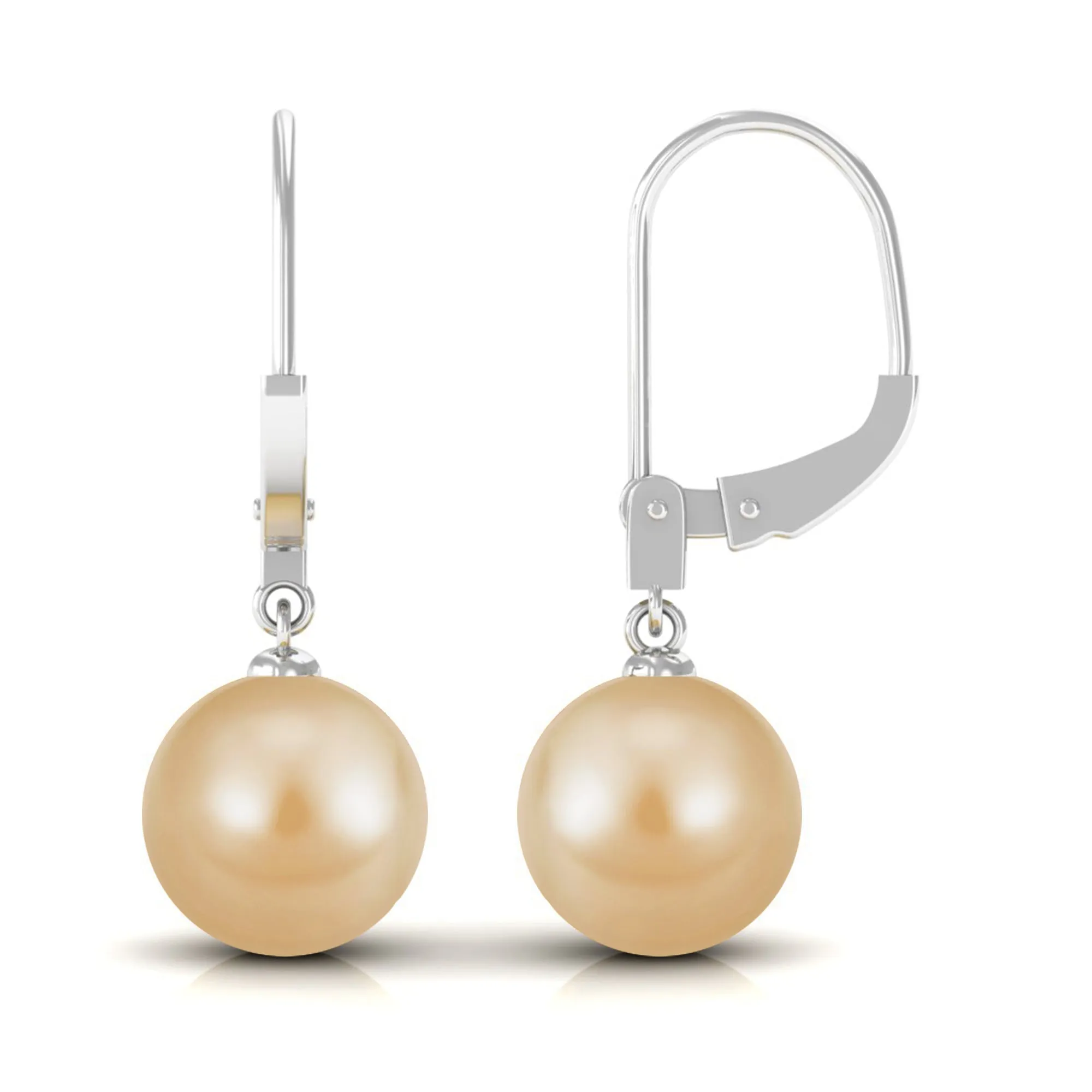 Golden South Sea Pearl Drop Earrings