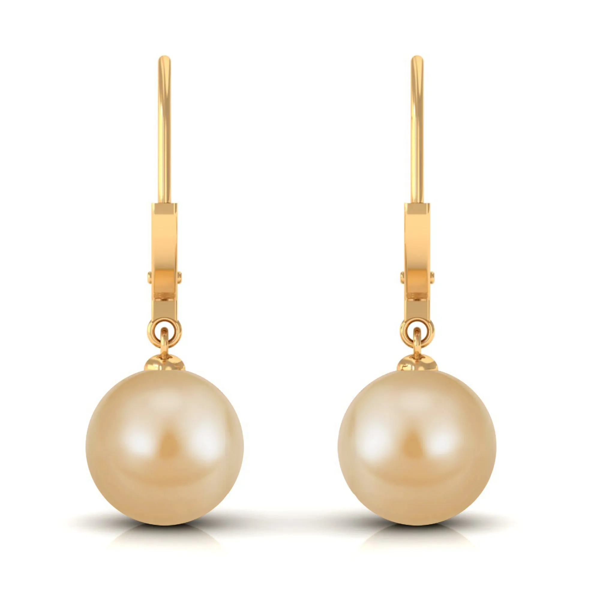 Golden South Sea Pearl Drop Earrings